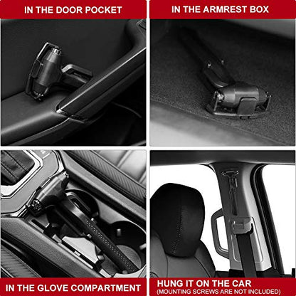 MOTORBUDDY 2-Pack Car Safety Hammer, 3-in-1 Auto Emergency Escape Hammer with Window Breaker and Seat Belt Cutter, Striking Black Emergency Escape Tool for Car Accidents - color: Black