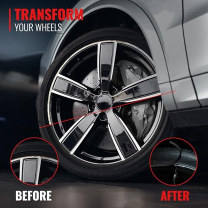 RIMiQ PROTECTiQ Universal Wheel Protection - 1/4" Trim Easy to Apply with Automotive 3M Tape. 6 Colors - Fits Up to 24" Rims - Including Tesla - Black - color: Black, size: Protectiq