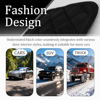 2PCS Car Door Handle Cover,Soft Interior Car Door Handle Scratch Protector with Magic Stick,Universal Cars Grab Handles Cover Cars Interior Accessories for Trucks SUVs