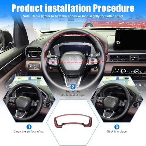 Dashboard Meter Panel Frame Trim for Honda Pilot 2023 2024 2025/ Honda Passport 2026 Accessories, ABS Car Center Console Dashboard Meter Decor Cover, 1Pcs (Carbon Fiber Pattern)