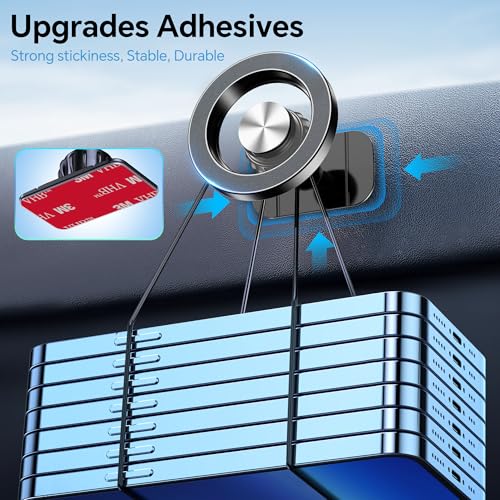 Kaistyle Phone Holders for Your Car with Metal Hook [Upgraded Strongest Magnet] Car Phone Holder for Magsafe,Air Vent Cell Phone Stand Car Mount,Magnetic Phone Mount for iPhone17 Pro Max 16 15