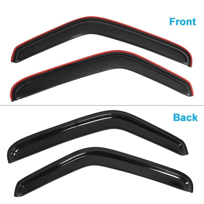 Original 2pcs Wind Deflectors, in-Channel Rain Guards Set, Side Window Visors Compatible with 1993-2011 94-10 Mazda B2300/B4000,94-08 Mazda B3000 with Standard/Extended Cab 92083 - size: For 1993-2011 Ford Ranger