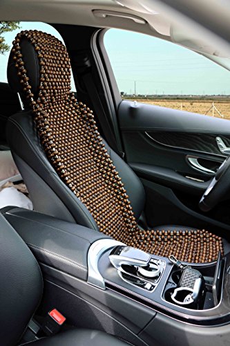 Natural Wood Beaded Seat Cover Massaging Cooling Cushion for Car Truck. Keeps The Back from Getting Sweaty While Driving. Makes Driving More Bearable and Less Painful On Long Trips - size: Everyday Vechicles (Pickup, Suv, Sedan, Mpv)