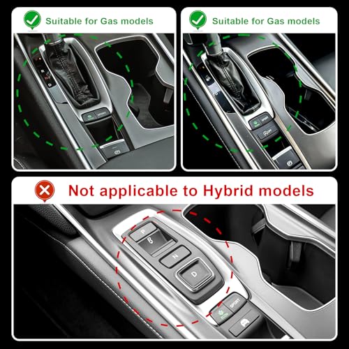 Carbon Fiber Gear Shift Panel Cover Compatible with 2018-2022 10th Gen Honda Accord Gas - color: Style 3