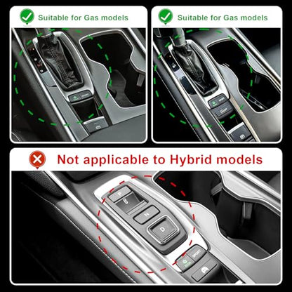 Carbon Fiber Gear Shift Panel Cover Compatible with 2018-2022 10th Gen Honda Accord Gas - color: Style 3