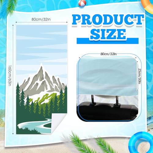 Hahafelt 2 Pack Car Seat Towel Covers with Storage Bag, 63 x 32 Inch Universal Non Slip Waterproof Sweat Protector for Car Truck, Gym Swimming Running, Machine Washable (National Park 1) - style: National Park 1