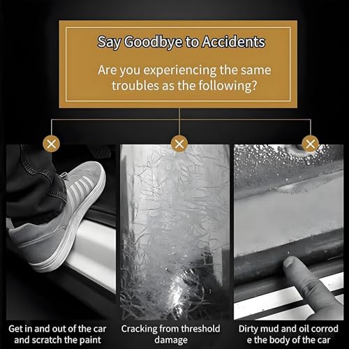 4 Pcs Stainless Steel Car for Acura MDX 2022-2025, Door Sill Strip Car Door Kick Plates Nonslip Anti Scratch
