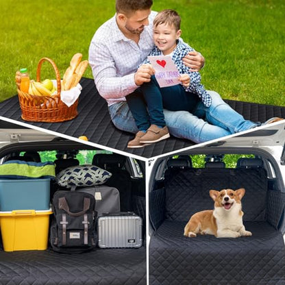 SUV Cargo Liner for Dog Car Seat Cover Waterproof Pet Cargo Cover Nonslip Dog Seat Cover with Bumper Flap Protector for SUV Trunk Sedans Vans（70L”*40W“） - size: 70" x 40"