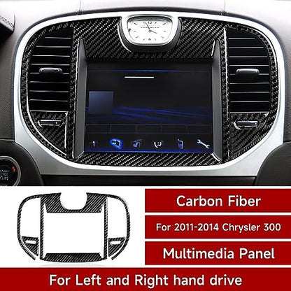 Car Central Navigation Screen Air Outlet Vent Decals for 2011 2012 2013 2014 Chrysler 300 / 300C / 300S / Limited/Base Accessories Interior Stickers - color: Center Air Outlet， 2011-2014