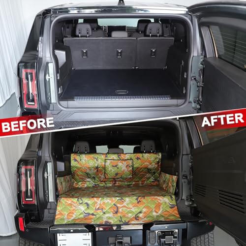 All-Protection Cargo Mat Liner for Hummer EV Accessories Rear Trunk Cargo Liner Floor Mat Cargo Liner for Dogs for Hummer EV SUV 2024 2025+ Heavy Duty 3D Waterproof Protect (Camouflage) - style: Camouflage