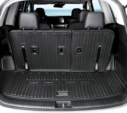 Floor Mats for Kia Telluride 2020-2025, All Weather Floor Mats Trunk Cargo Liner with Backrest Protectors Accessories, Full Coverage Set (Fit 7/8 Sests) - size: For Kia Telluride | 2020-2025
