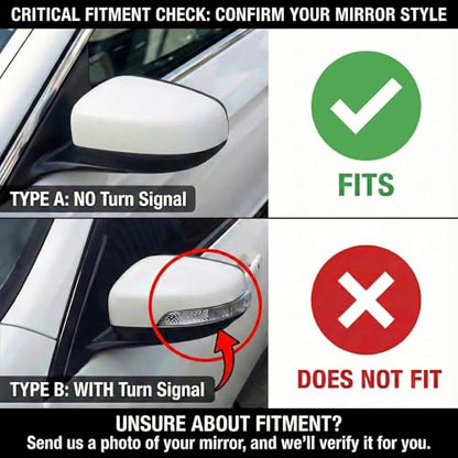 Carbon Fiber Replacement Mirror Caps for 2010-2015 INFINITI G37 G25 Q40, Real 3K 2x2 Twill Weave (Black Carbon Fiber)