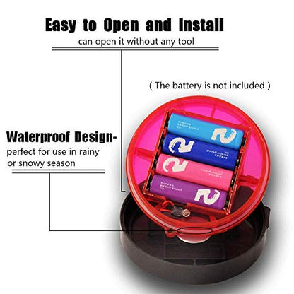 LED Road Flares Roadside Flashing Emergency Lights Beacon with Magnetic Base for Vehicle and Outdoor Sports..(scarlet) - color: scarlet