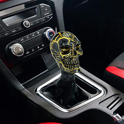 Arenbel Skeleton Car Racing Shift Stick Speed Grip Knob Skull Gear Lever Shifter Handle Fit Most Manual Auto Transmissions, Black Pattern - color: Black