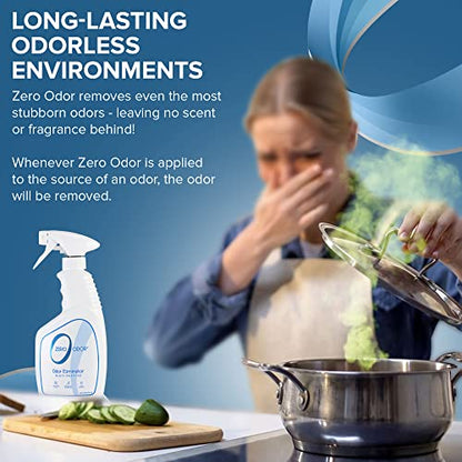 Zero Odor – Multi-Purpose Odor Eliminator - Air & Surface Odor – Patented Technology for Bathroom, Kitchen, Fabric, Closet- Smell Great Again, 16oz - size: 16 Fl Oz (Pack of 1)