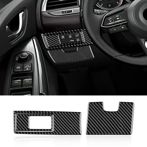 AIRSPEED for Mazda 6 2016-2017.5 with Automatic Transmission, Carbon Fiber Center Console Light Button Frame Cover Storage Box Handle Panel Cover Interior Trim - color: Light Button