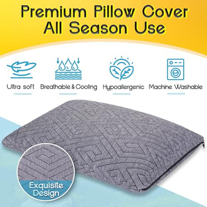 1 MIDDLE ONE Travel Pillow for Sleeping Camping, Memory Foam Small Pillow with Breathable Cover for Backpacking, Airplane, Car (17.5 x 12 Inch) - size: 17.5 x 12 Inch