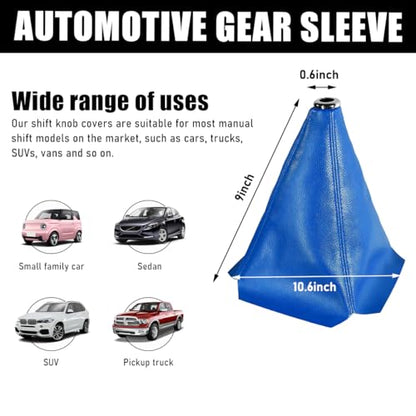 Ohleats Car Shift Knob Dust Cover, Automotive Shifter Boot Sleeve Replacement, Manual/Automatic Gear Shift Cover for Most Car Truck SUV, Universal Interior Car Accessories (Blue) - color: Blue