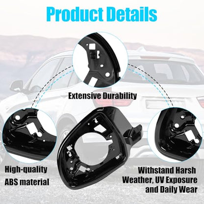 Jaronx Compatible with BMW Side Mirror Housing Frame X3 G01 2018-2024/X4 G02 2019-2023/X5 G05 2019-2024/X6 G06 2020-2024/X7 G07 2019-2024, Driver Side Mirror Cover Supporting Ring for BMW 51167468241 - size: Left Mirror Frame