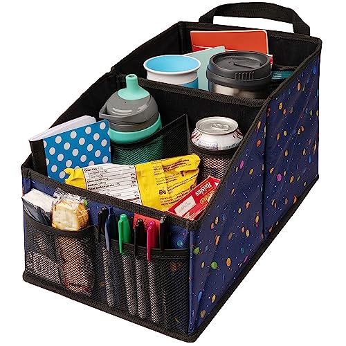 Lusso Gear Car Seat Organizer for Front or Backseat - Great for Adults & Kids, Features 9 Storage Compartments for Toys, Magazines, Tissues, Maps, Books, Documents, Games & More (Planets) - color: Planets
