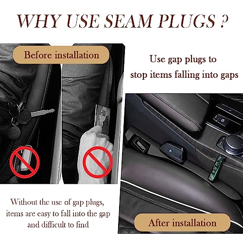 2PCS Car Seat Gap Filler - Elastic Car Seat Gap Filler Organizer Universal for Car Truck Suv Between Seat and Console - Prevent Items from Droping - Add Style to Your Car Accessories (Black/2pcs) - color: Black/2pcs