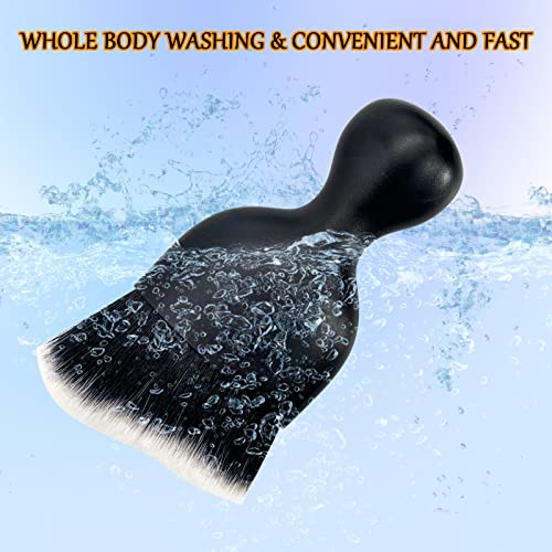 Car Interior Detailing Brush, Ultra Soft Non-Scratch Dust Brush, Car Interior Cleaning Tool for Cleaning Panels, Air Vent, Leather (Black & White) - color: Black & White