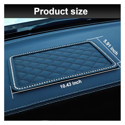 Bling Car Dashboard Anti-Slip Mat, Rhinestone Auto Dash Phone Hold Sticky Pad, 10.43'' × 5.91'' Vehicle Strong Gripping Mat for Keychains, Sun Glasses and Electronic Devices (Diamond) - color: Diamond