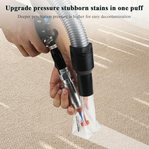GOCCIDA 2IN1 Car Interior Detailing Air Blow Gun & vacunm Gun with Adjustable Air Flow Nozzle,Cleaning Gun Quickly Blasts Dirt and Dust from Surface Works with Air Compressor(Upgrade Rotate Tube) - color: black