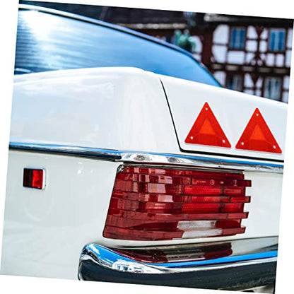 Alipis 10pcs Plastic Car Reflectors Triangle Warning Signs Vehicle Rear Marker Boards Truck Reflective Safety Triangles for Roadside Emergency