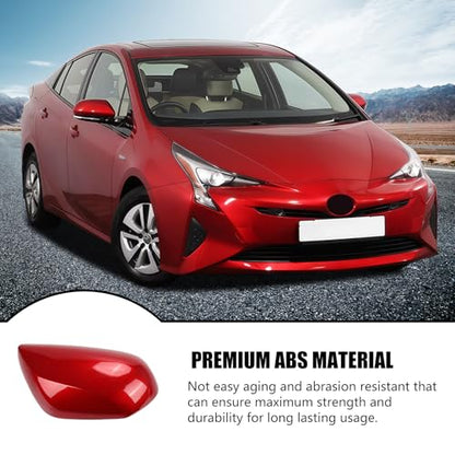 Left Driver Side Car Mirror Cap Cover Compatible with Toyota Prius 2016 2017 2018 2019 2020 2021, Direct Replacement, 87945-47060, Red - color: red, size: Left