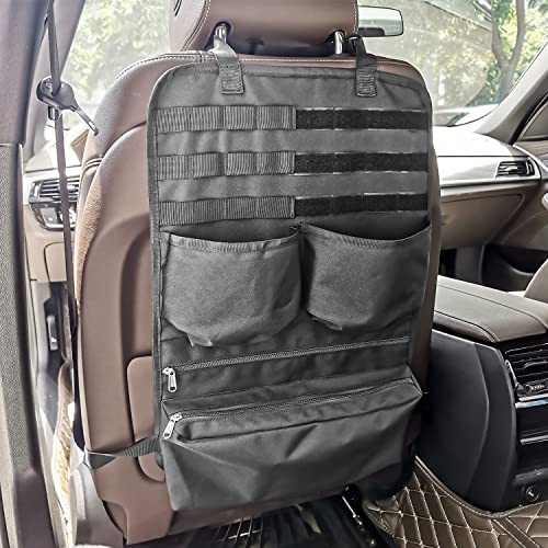 Buraku Vehicle Seat Back Organizer Car Fire Extinguisher Storage Road Travel Kids Toys Accessories Storage, Molle Panel Back Seat Cover for F150 Truck SUV Pickup