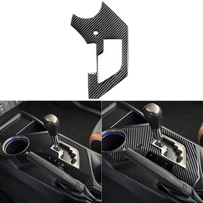 NVCNX Real Premium Carbon Fiber Car Center Console Automatic Transmission Gear Shift Panel Cover Decal Compatible with Toyota RAV4 2013 2014 2015 XLE LE Limited Interior Trim Accessories Black - A - color: 2013-2015 Gear Shift Panel Trim - a