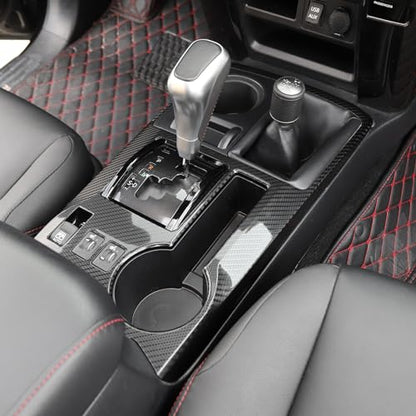 Jimen Compatible with Toyota 4Runner 2010-2023, Gear Shift Panel Cover Interior Trim Accessories (Carbon Fiber) - color: Carbon Fiber