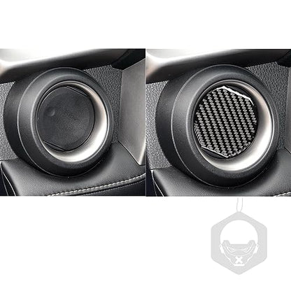 NVCNX Real Premium Carbon Fiber Car Dashboard Sides Air Vent Outlet Cover Compatible with Toyota RAV4 2013 2014 2015 2016 2017 2018 Interior Dash Trim Accessories Black - color: Dashboard Sides Air Vent
