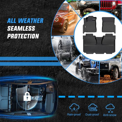 Nilight TPE Floor Mats for Toyota Tundra CrewMax Cab 2014 2015 2016 2017 2018 2019 2020 2021 All Weather Custom Fit Heavy Duty Floor Liners - size: 2014-2021 Toyota Tundra|CrewMax Cab