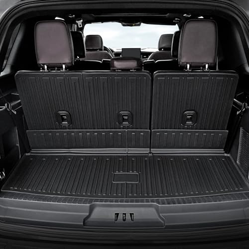 Cargo Mat for 2018-2024 Ford Expedition/Lincoln Navigator 7/8 Seats, Full Coverage All Weather Trunk Cargo Liner with 3rd Row Backrest Protectors (Not fit Max or L Model)