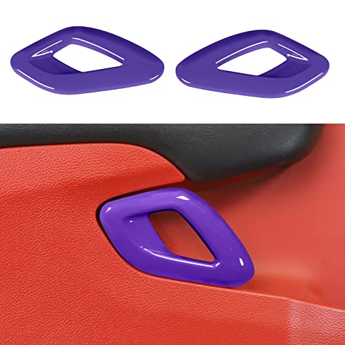Voodonala for Dodge Challenger 2015-2023 Car Door Inner Door Handle Cover Trim Accessories for Dodge Challenger 2015-2023 (Purple,2pcs/Set) - color: Purple