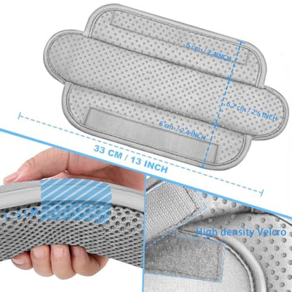 ZINZ 2-Pack Universal Shoulder Pad with Ultra Thick Cushion for Bag Luggage Bag Crossbody, Plus Long & Anti-Slip & Breathable,Grey - color: Grey