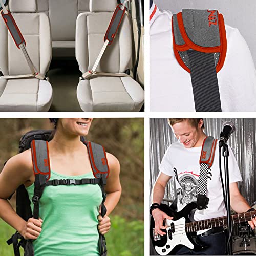 ZINZ Ultra Thick & Breathable Universal Shoulder Pad Cushion for Bag - Long & Comfort - color: Gray&orange