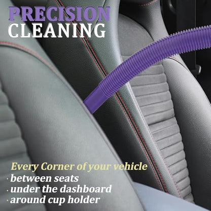 Fullclean Dryer Vent Lint Vacuum Attachments Hose for Dyson Gen5 V15 V15s V12 V11 V10 V9 V8 V7 Detect Absolute Cyclone Outsize Slim Nozzle Crevice Flexible Lint Removal Tool Dryer Vent Cleaner Kit - style: Dryer Hose Purple