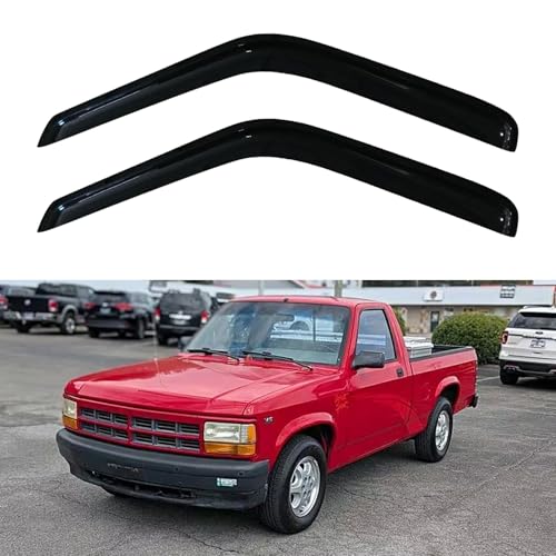 Window Visors Rain Guards for 1987-1996 Dodge Dakota, Out-Channel Window Vent Wind Deflectors Visors Shades for 87-96 Dakota - size: 1987-1996 Dodge Dakota