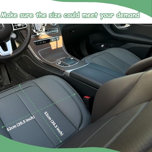 2 Pack Leather Front Car Seat Cover Bottom Only, Anti-Slip Padded Seat Cushion, Full Wrap Seat Protector with Storage Function Universal Fit for Most Cars, SUV, Pick-up Trucks (Grey) - color: Grey