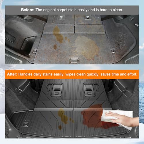 powoq Cargo Mat Compatible with 2016-2026 Dodge Durango 6&7 Seats Trunk Mat 3rd Backrest Mat Replacement for 2016-2026 Dodge Durango Accessories(Trunk Mat+3rd Row Backrest Mat) - color: Trunk Mat+3rd Row Backrest Mat