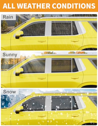 in-Channel Window Rain Guards Fit for Chevy Tahoe/Cadillac Escalade/GMC Yukon 2021-2026 Rain Guard Extra Durable Window Deflectors Vent Visors Vent Shades Exterior Car Accessories-4pcs - size: 2021-2026 Chevy Tahoe/Cadillac Escalade/GMC Yukon