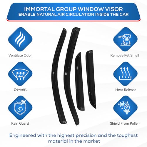 IG Window Visors Fit for 1999-2016 Ford F250 F350 F450 F550 Super Duty SuperCrew, Out-Channel Rain Guards Vent Wind Deflector 4PC, Truck Accessories for 99-16 F250 F350 F450 F550 Super Duty SuperCrew - size: 1999-2016 F250/F350/F450/F550 SuperCrew