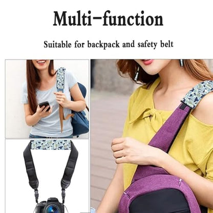 2pcs Car Seat Belt Cover Pads Soft Anti-Slip Blue Fish Camo Shoulder Strap Protects Universal Fit for All Cars and Backpack for a More, Easy to Install - color: Blue Fish Camo