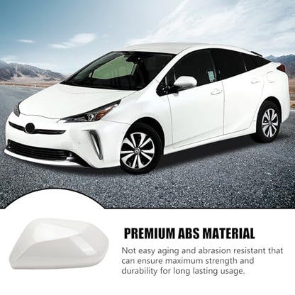 Right Passenger Side Car Mirror Cap Cover Compatible with Toyota Prius 2016 2017 2018 2019 2020 2021, Direct Replacement, 87915-47070, White - color: white, size: Right