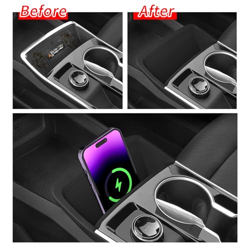 smabee Center Console Wireless Charging Pad for Chevrolet Chevy Equinox 2025 2026 Non-Slip Silicone Mat Wireless Charger Mat - size: Center Console Wireless Charging Pad