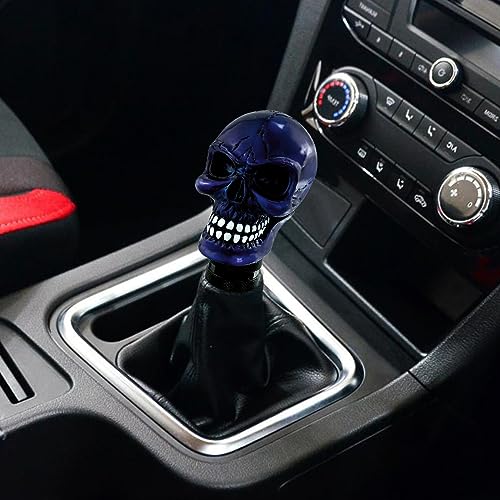 Arenbel Skull Gear Shift Knobs Manual Shifter Handle Car Shifting Lever Stick Fit Most Auto Manual Vehicles - color: metallic