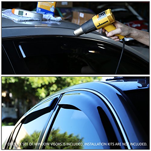 Auto Dynasty Rain Guards Tape-On Compatible with 2008-2018 Dodge Challenger 3rd Gen Window Visor Deflector - size: 08-18 Dodge Challenger